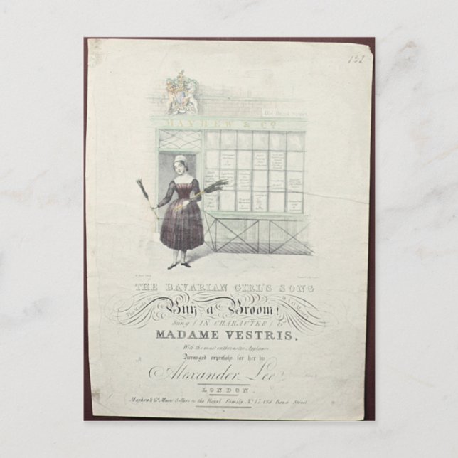 Bavarian Girls Song von Maxim Gouci, Liedblatt Postkarte (Vorderseite)