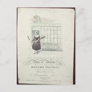 Bavarian Girls Song von Maxim Gouci, Liedblatt Postkarte