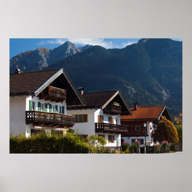 Bavarian Graffito Gebäude Poster (Vorne)