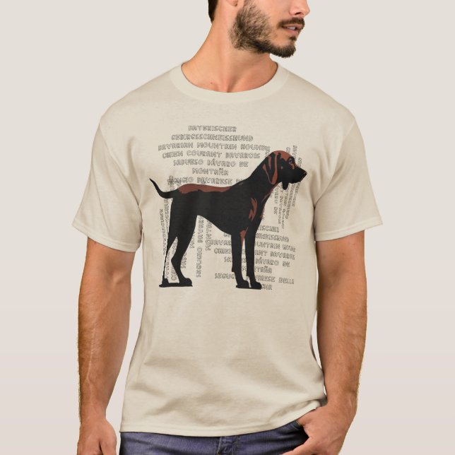  Bavarian Mountain Hound Silhouette T-Shirt (Vorderseite)