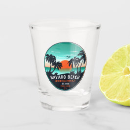 Bavaro Beach Dominican Retro Sunset Souvenir 60er Schnapsglas