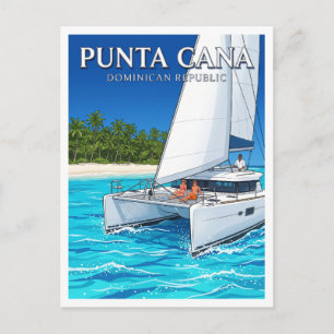 Bávaro Beach Katamaran Segeln Punta Cana Postkarte