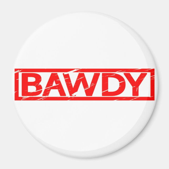 Bawdy Briefmarke Magnet (Vorne)