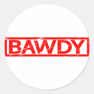 Bawdy Briefmarke Runder Aufkleber