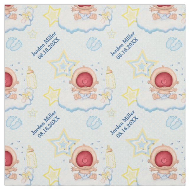 Bawling Baby Boy - Benutzerdefinierter Text Stoff (Muster)