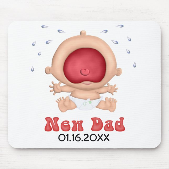 Bawling Baby - New Dad - Anpassen Mousepad (Vorne)