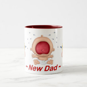 Bawling Baby - New Dad Zweifarbige Tasse
