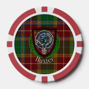 Baxter-Schottischer-Clan-Tartan & -Wappen Pokerchips