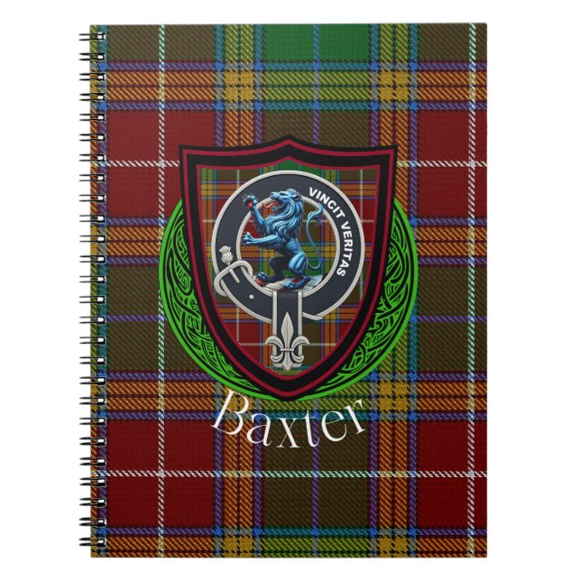 Baxter Scottish Clan Tartan & Crest Notizblock (Vorderseite)