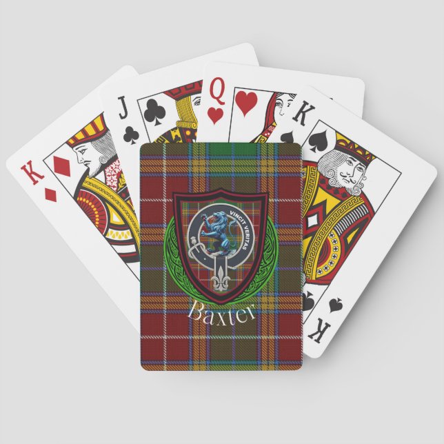 Baxter Scottish Clan Tartan & Crest Spielkarten (Rückseite)
