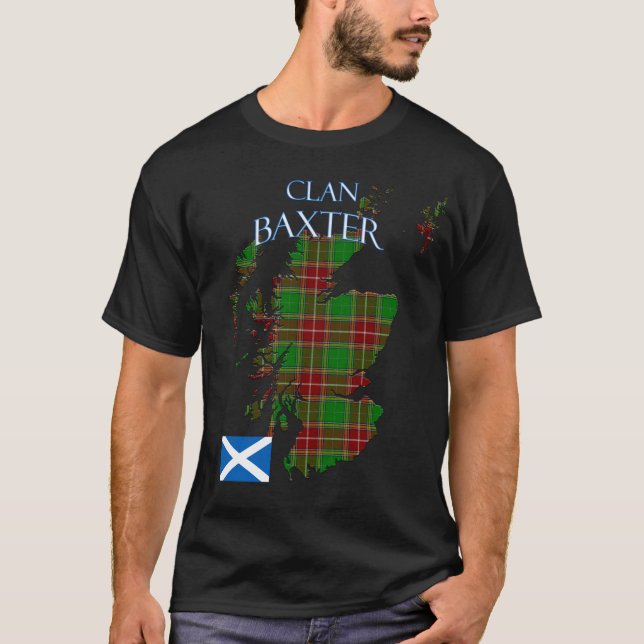 Baxter Scottish Clan Tartan Scotland T-Shirt (Vorderseite)