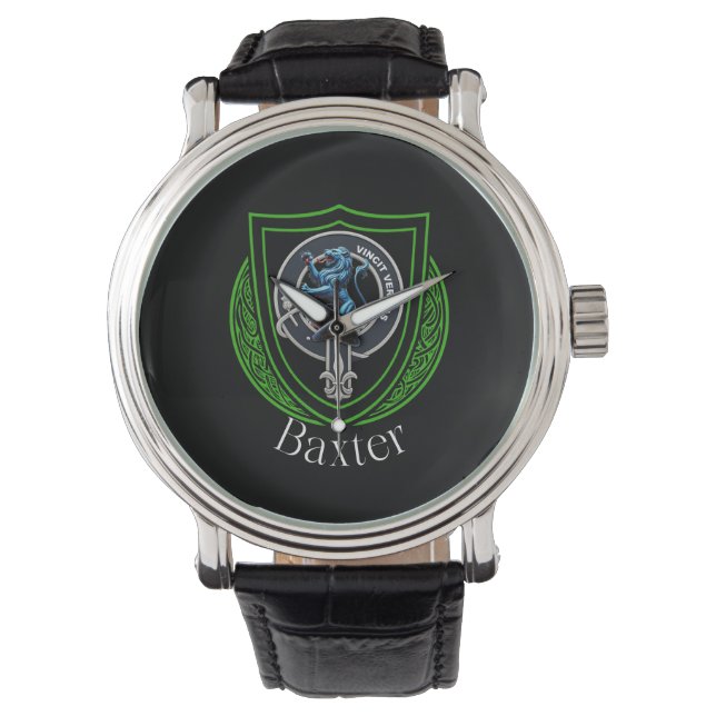 Baxter Scottish Clan Wappen Armbanduhr (Vorderseite)