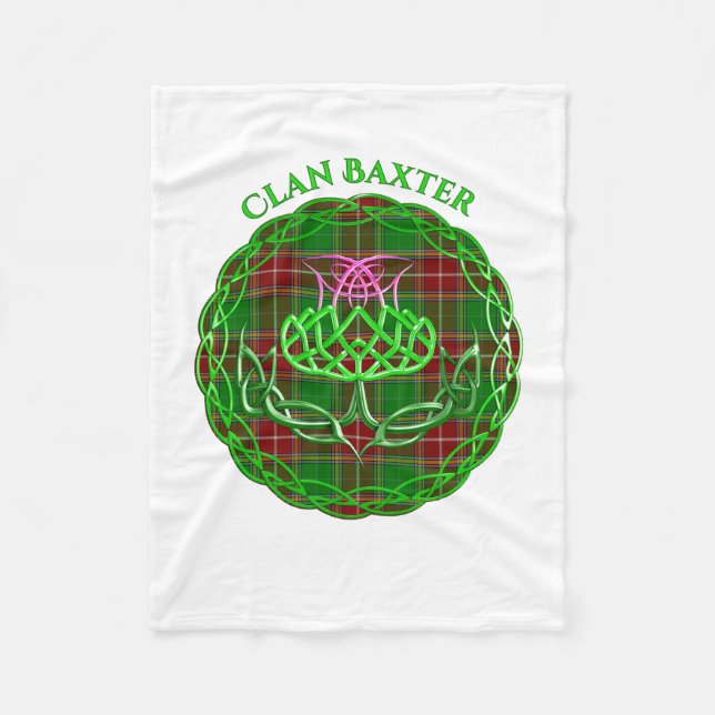 Baxter Scottish Tartan Celtic Thistle Fleecedecke (Vorderseite)