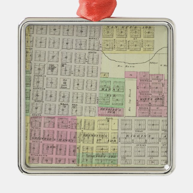 Baxter Springs, Cherokee County, Kansas Ornament Aus Metall (Vorne)