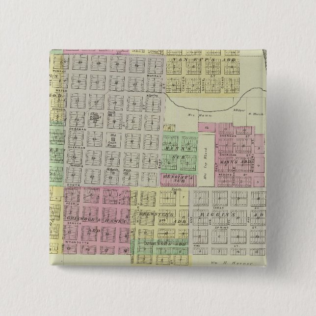 Baxter Springs, Cherokee Landkreis, Kansas Button (Vorderseite)