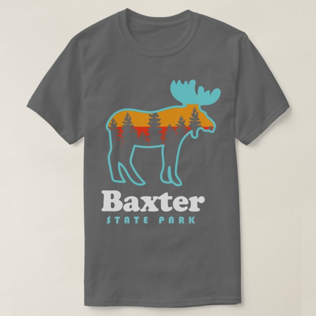 Baxter Staat Park Camping Wandern neben dem Wasser T-Shirt (Design vorne)