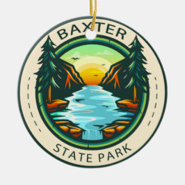 Baxter Staat Park Maine Abzeichen Keramik Ornament