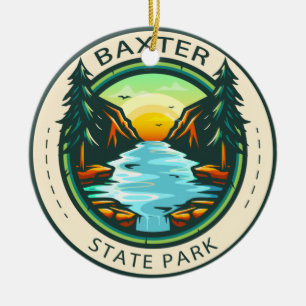 Baxter Staat Park Maine Abzeichen Keramik Ornament