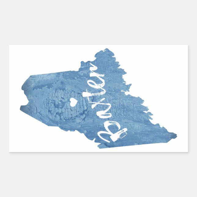 Baxter Staat Park Maine Holzkörner Rechteckiger Aufkleber (Vorderseite)