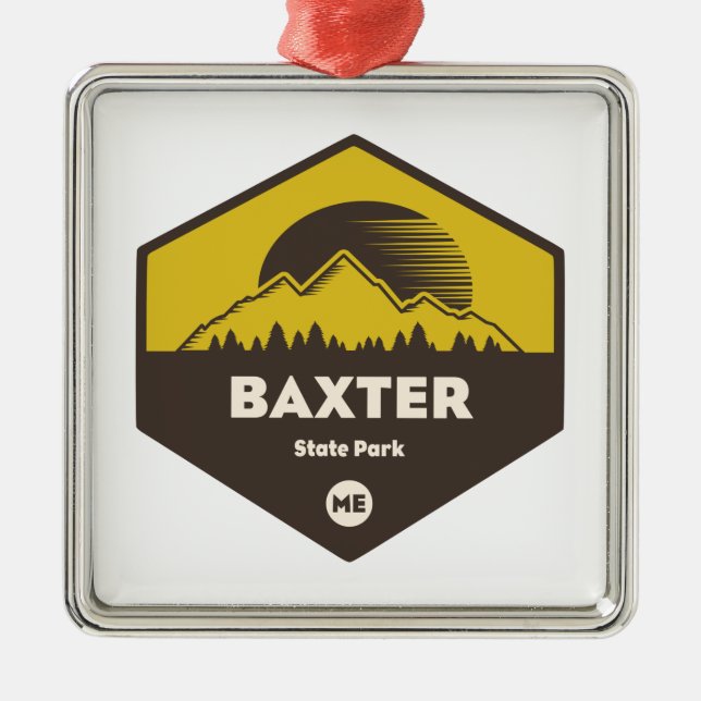 Baxter Staat Park, Maine Ornament Aus Metall (Vorne)