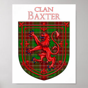 Baxter Tartan Scottish Kariert Lion Rampant Poster