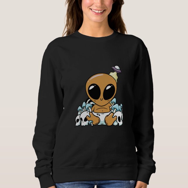 bay alien space aliens cute ufo sweatshirt (Vorderseite)
