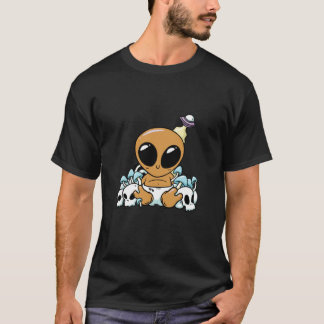 bay alien space aliens cute ufo T-Shirt