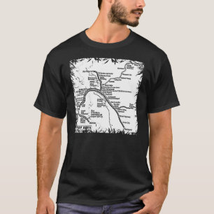 Bay Area Bart Train Map (B/W) T-Shirt