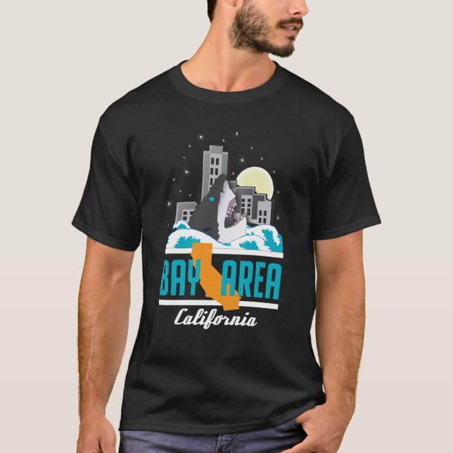 Bay Area California Shark City Shirt Design (Vorderseite)
