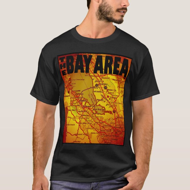 Bay Area Map T-Shirt (Vorderseite)