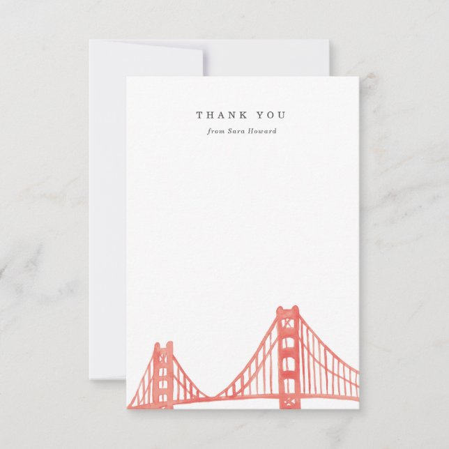 Bay Bridge Dankeschön Card Dankeskarte (Vorderseite)