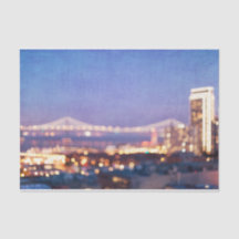 Bay Bridge Glow - San Francisco Gewebepapier