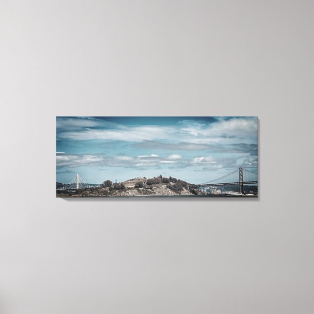 Bay Bridge Stretched Canvas Print Leinwanddruck (Vorderseite)