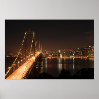 Bay Bridge und San Francisco City Skyline Poster