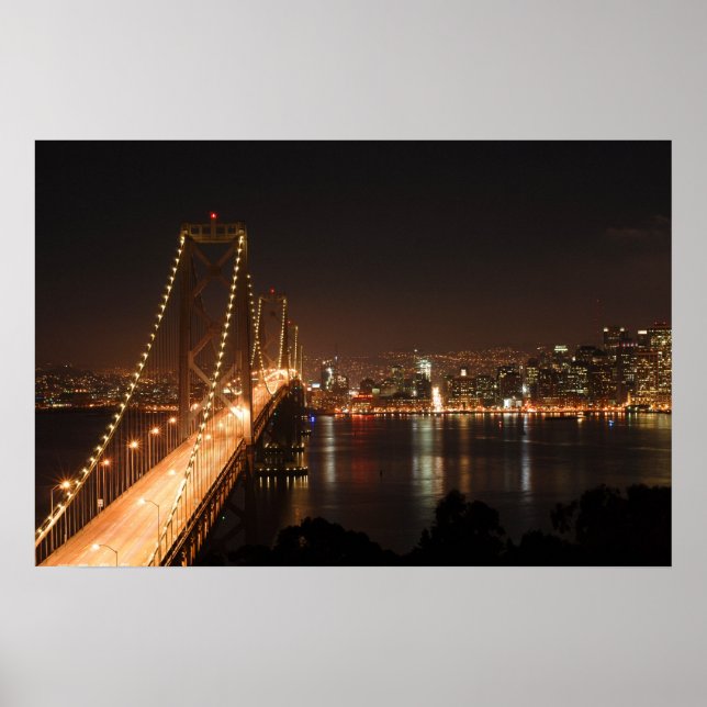 Bay Bridge und San Francisco City Skyline Poster (Vorne)