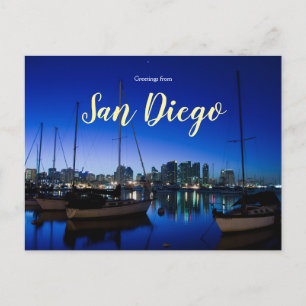 Bay California Grüße aus San Diego Postkarte 