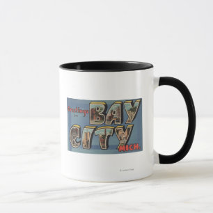 Bay-City, Michigan - große Buchstabe-Szenen Tasse