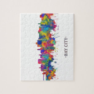 Bay City Michigan Skyline Puzzle