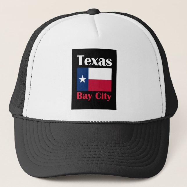 Bay City TX Truckerkappe (Vorderseite)
