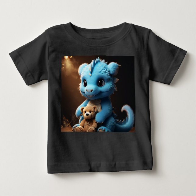 Bay Dragon mit Teddy-T-Shirt Baby T-shirt (Vorderseite)