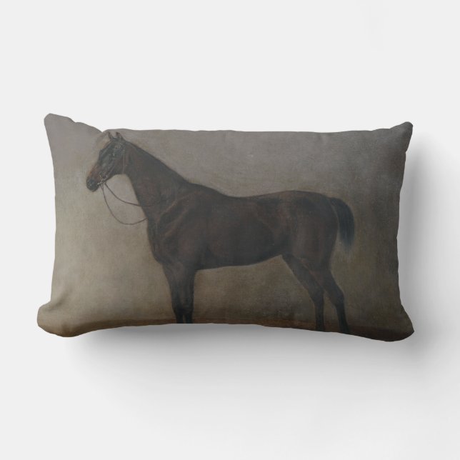 Bay Gelding Horse (von Albrecht Adam) Lendenkissen (Vorderseite)