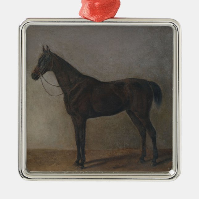 Bay Gelding Horse (von Albrecht Adam) Ornament Aus Metall (Vorne)