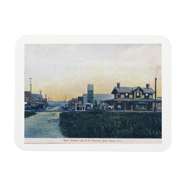 Bay Head, New Jersey, Main St, Vintag Magnet (Horizontal)