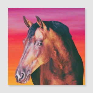 Bay Horse Farbverlauf Magnetkarte
