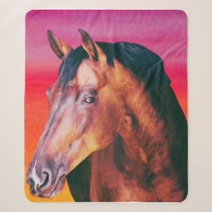 Bay Horse Farbverlauf Sherpadecke