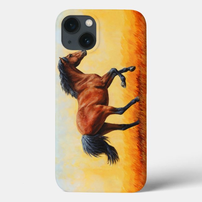 Bay Horse Galloping Case-Mate iPhone Hülle (Rückseite)