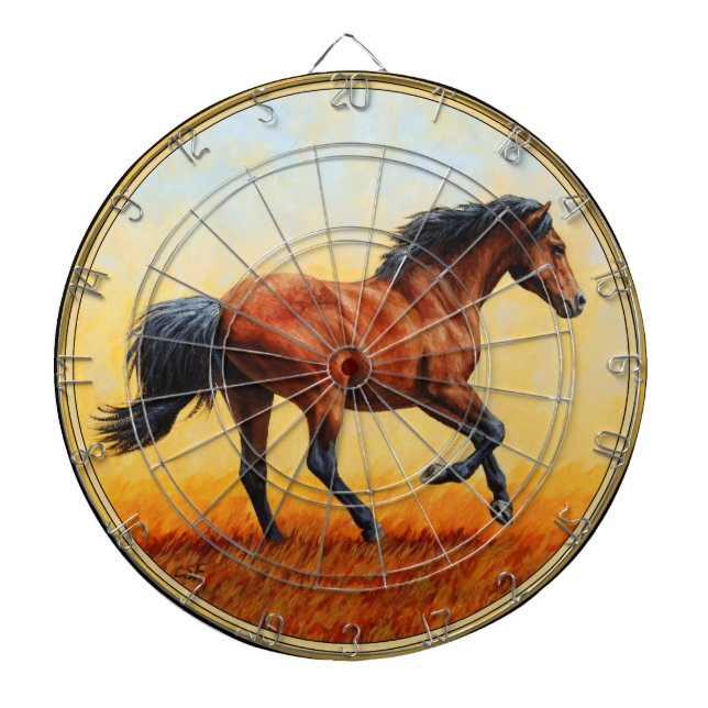 Bay Horse Galloping Dartscheibe (vorne)