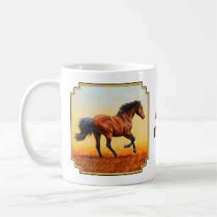 Bay Horse Galloping Kaffeetasse