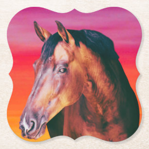 Bay Horse Gradient Untersetzer