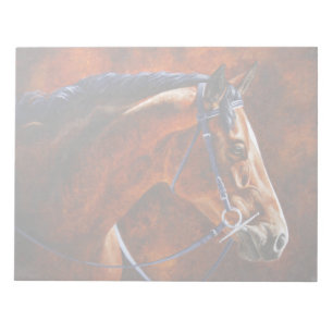 Bay Horse Hanoverian Warmblut Notizblock